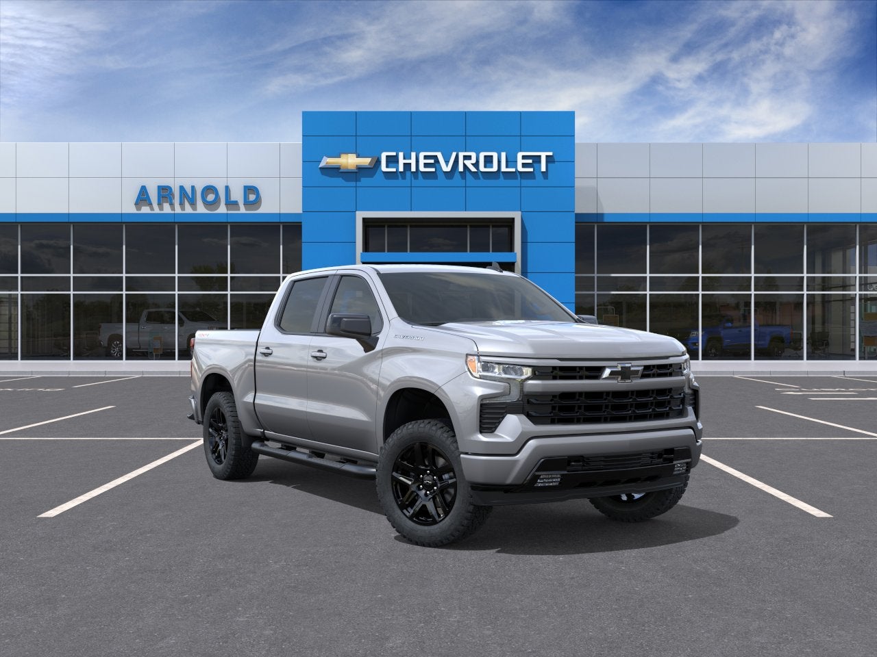 2026 Chevrolet Silverado 1500 RST in Sterling Gray Metallic — front three-quarter view