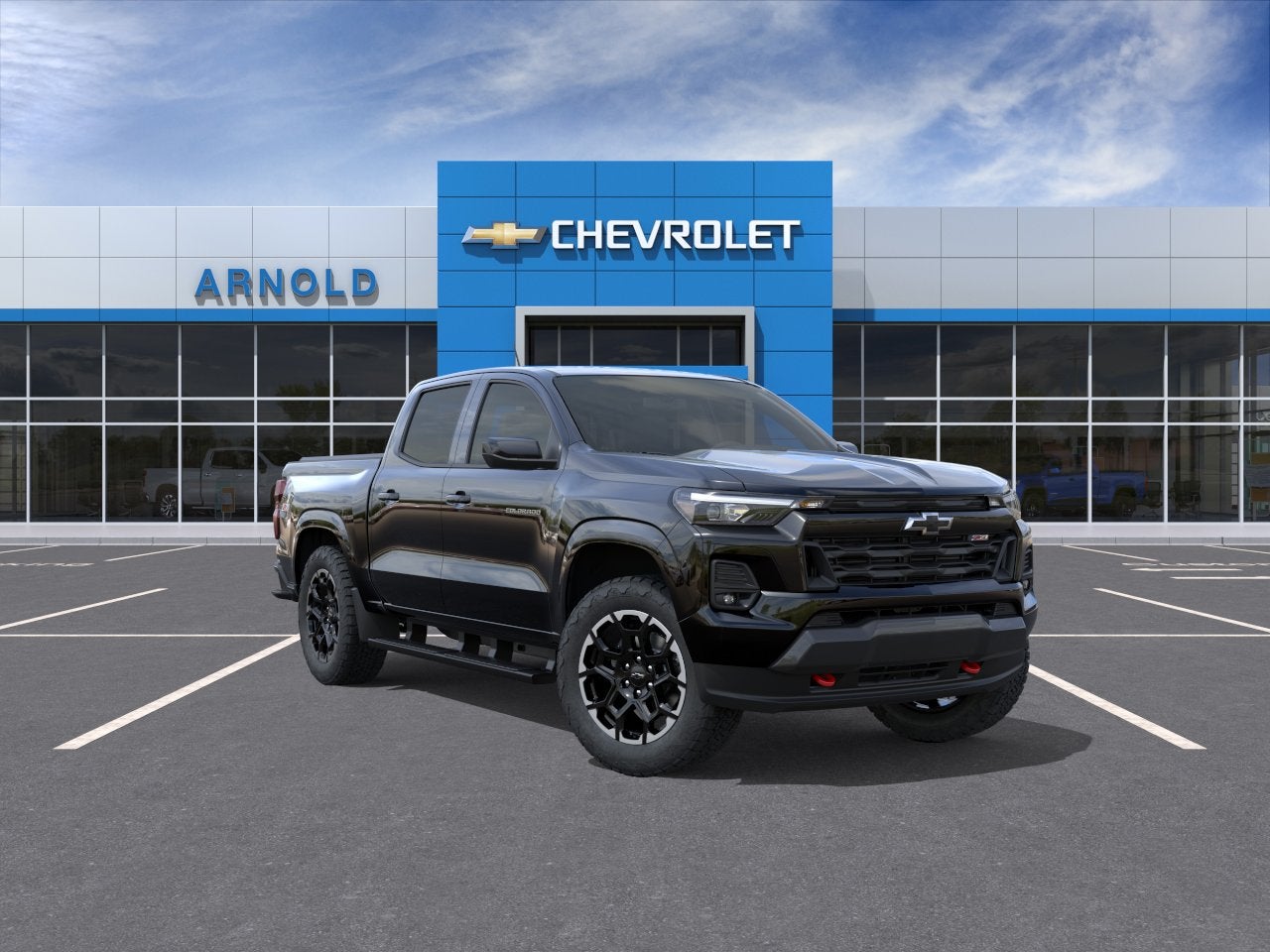 2026 Chevrolet Colorado Z71 in Black — front three-quarter view