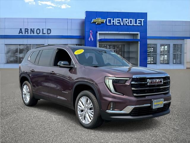 2024 GMC Acadia Elevation in Crystal Metallic — front three-quarter view