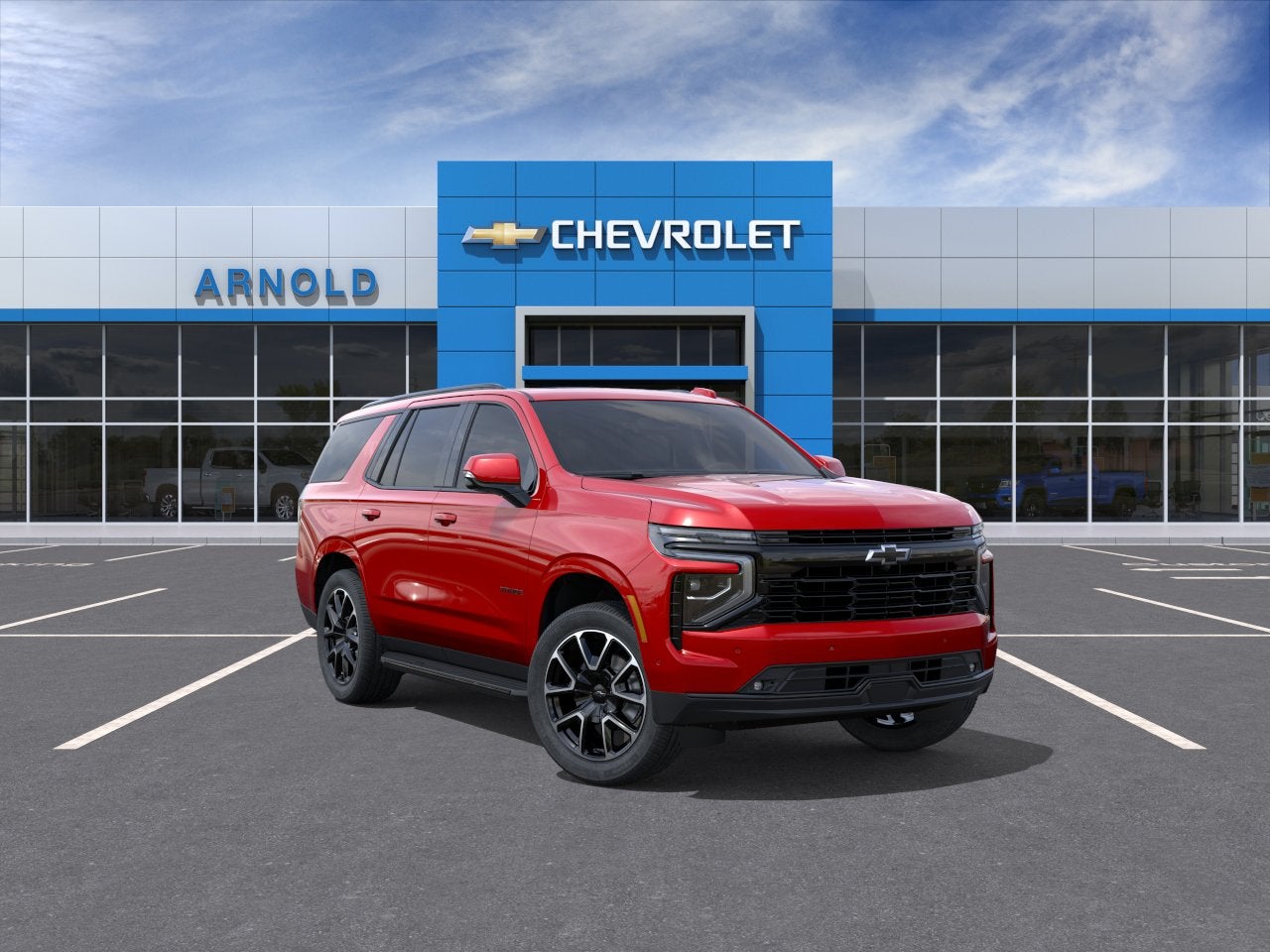 2026 Chevrolet Tahoe RST in Radiant Red Tintcoat — front three-quarter view
