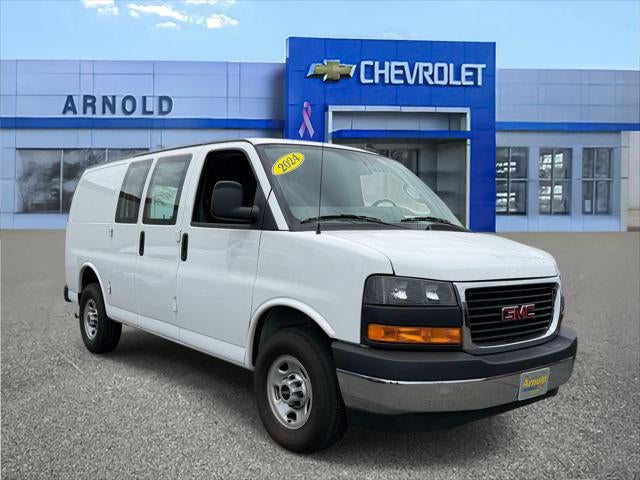 2024 GMC Savana Cargo 2500 Work Van in Summit White — front three-quarter view