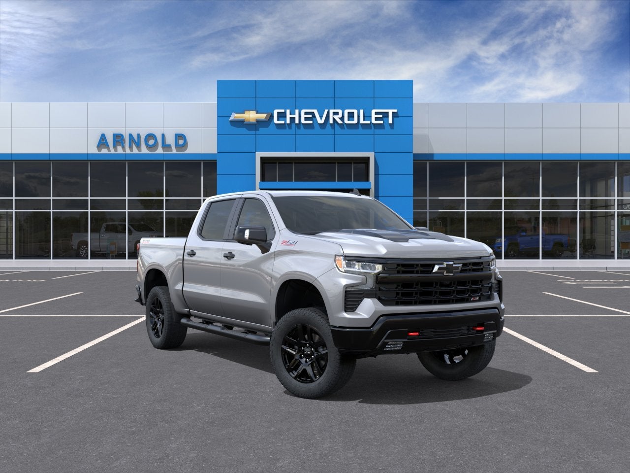 2026 Chevrolet Silverado 1500 LT Trail Boss in Sterling Gray Metallic — front three-quarter view