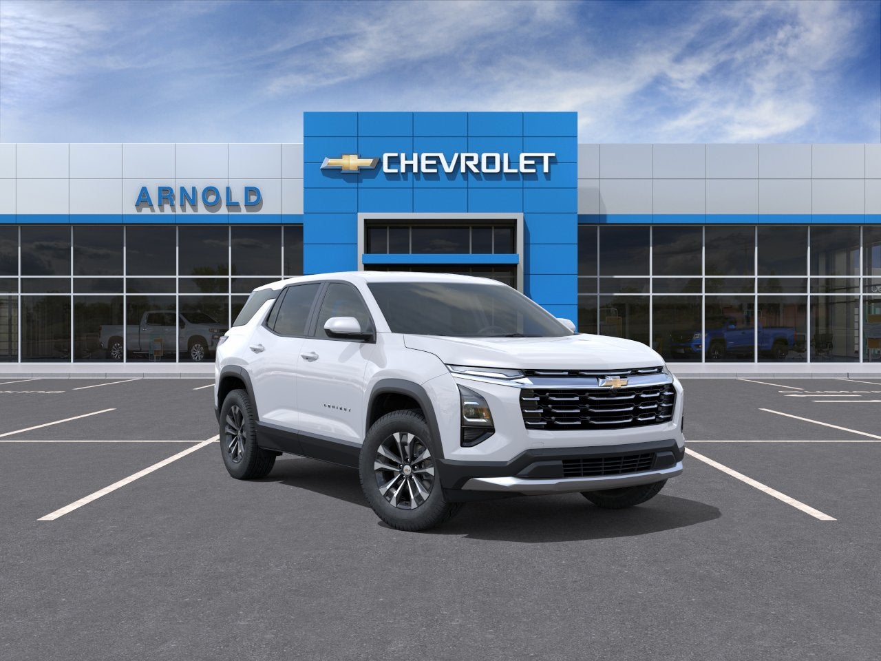 2027 Chevrolet Equinox FWD LT in Summit White — front three-quarter view
