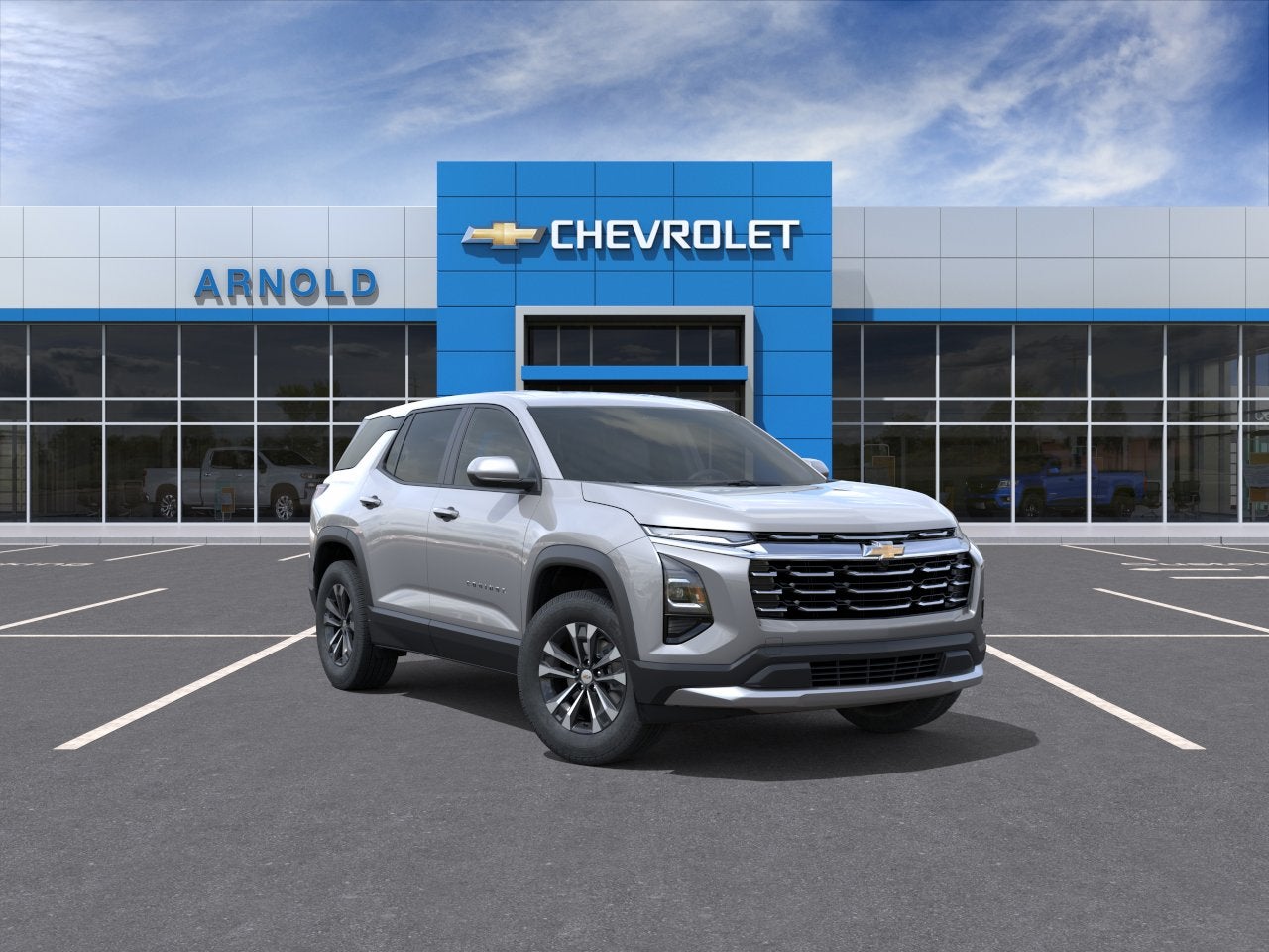 2027 Chevrolet Equinox AWD LT in Sterling Gray Metallic — front three-quarter view