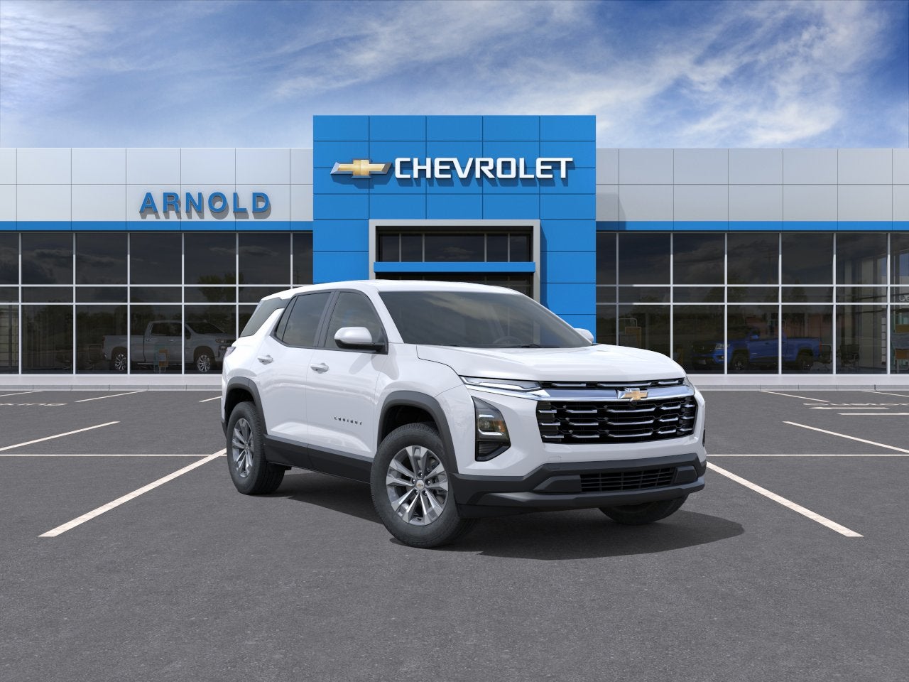 2026 Chevrolet Equinox LT in Summit White — front three-quarter view