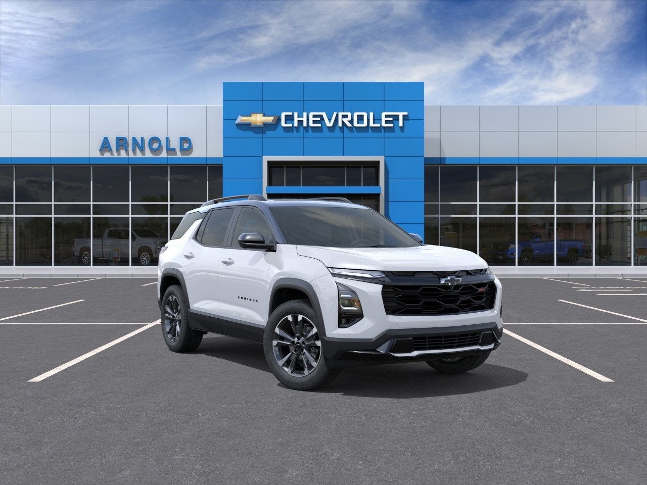 2027 Chevrolet Equinox AWD RS in Polar White Tricoat — front three-quarter view