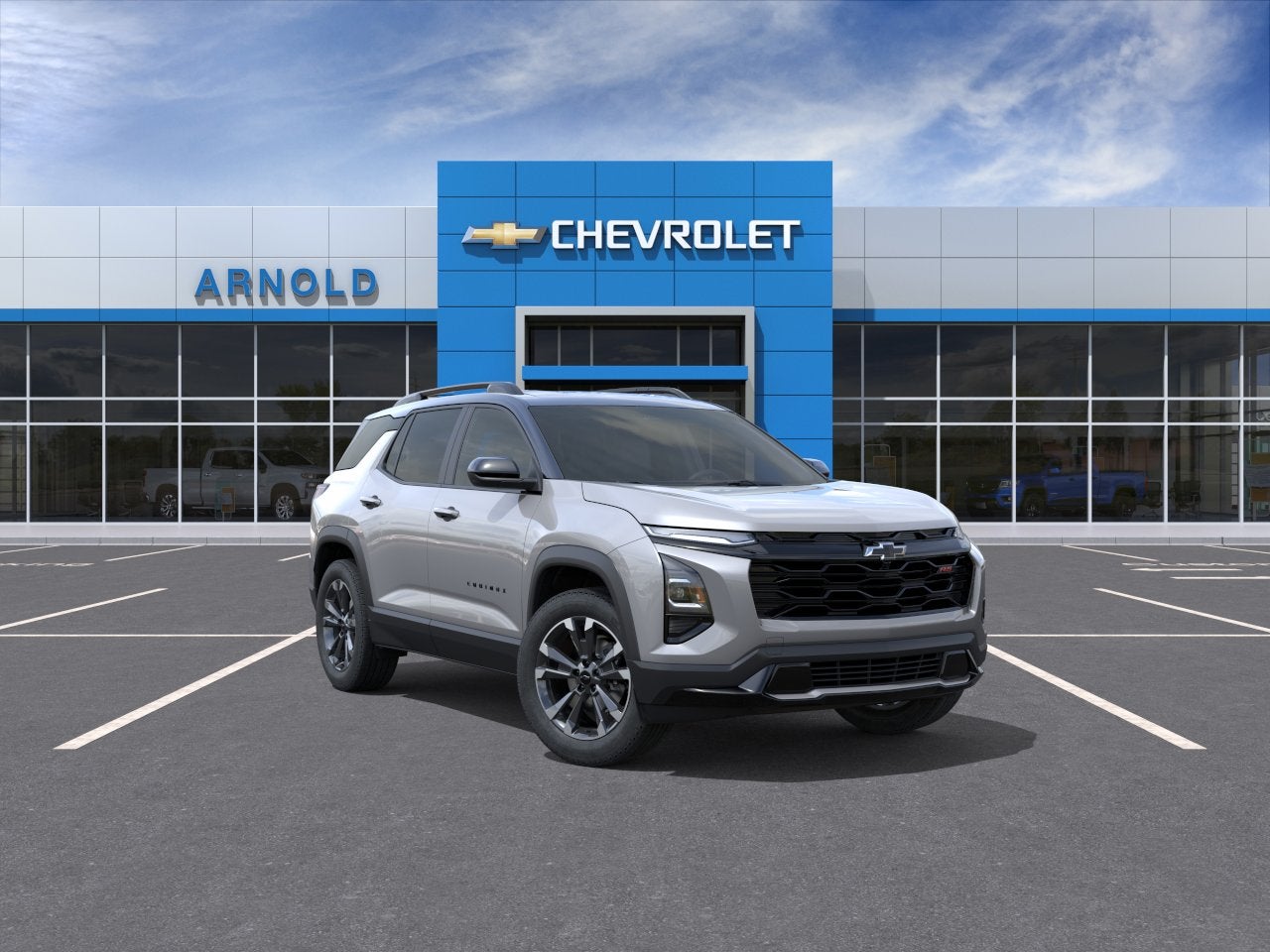2027 Chevrolet Equinox RS in Sterling Gray Metallic — front three-quarter view