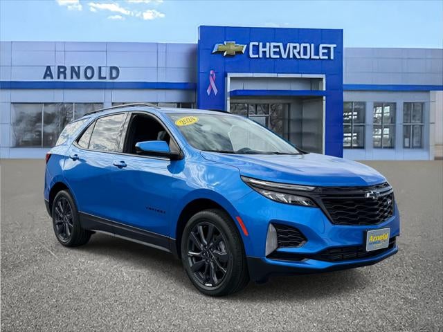 2024 Chevrolet Equinox RS in Riptide Blue Metallic — front three-quarter view