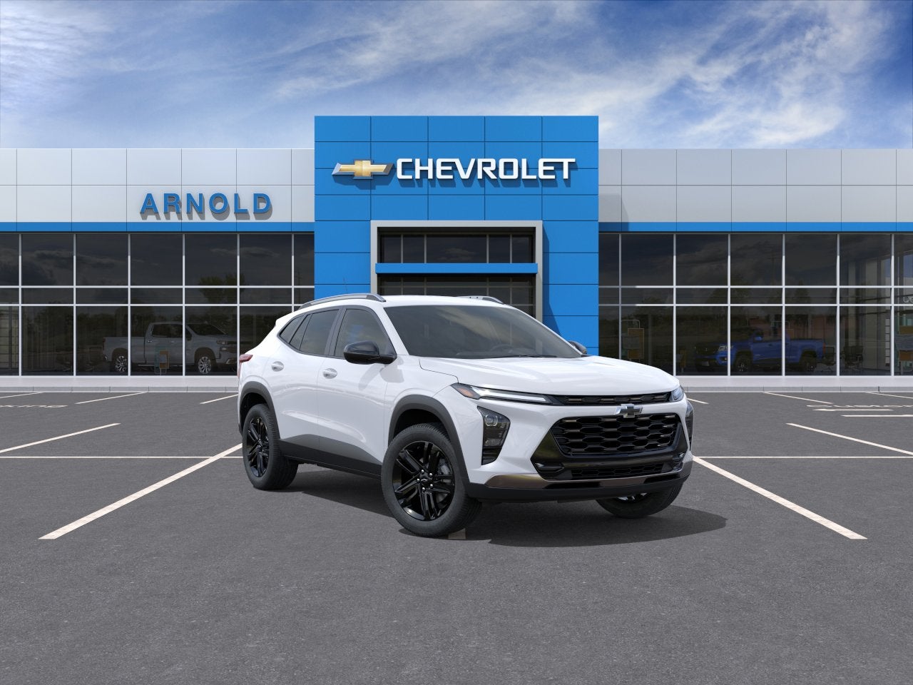 2026 Chevrolet Trax ACTIV in Summit White — front three-quarter view