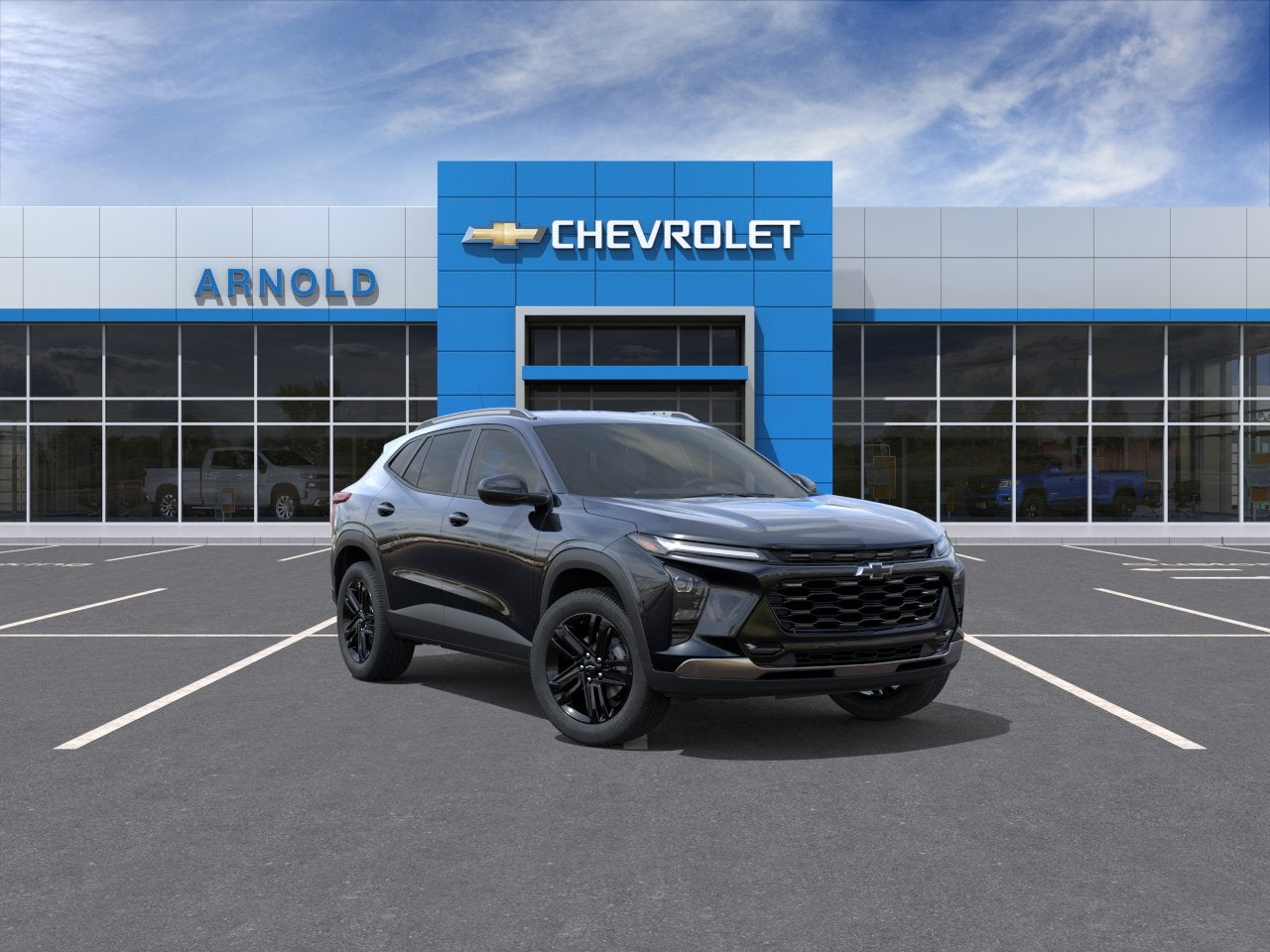 2026 Chevrolet Trax ACTIV in Mosaic Black Metallic — front three-quarter view