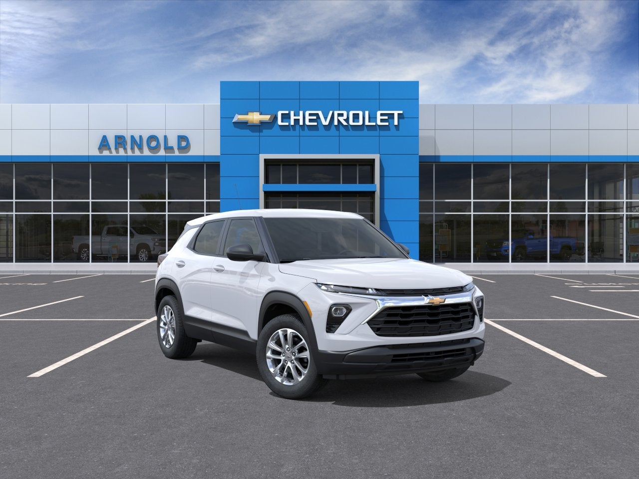 2026 Chevrolet Trailblazer LS in Summit White — front three-quarter view