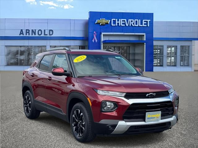 2023 Chevrolet Trailblazer LT in Crimson Metallic — front three-quarter view