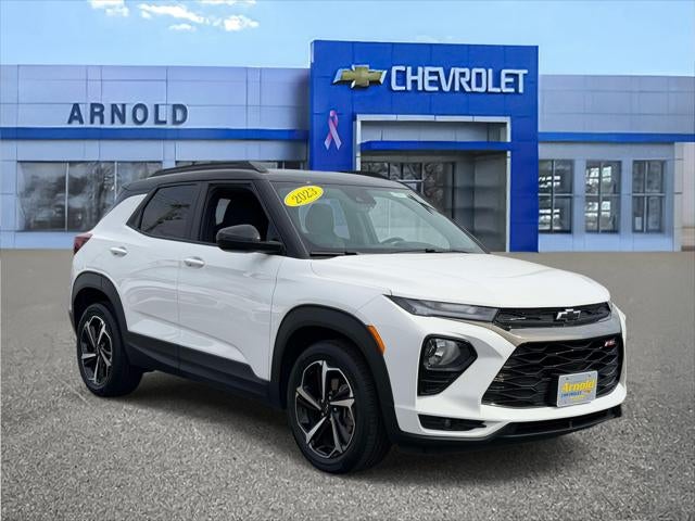 2023 Chevrolet Trailblazer RS in Summit White — front three-quarter view